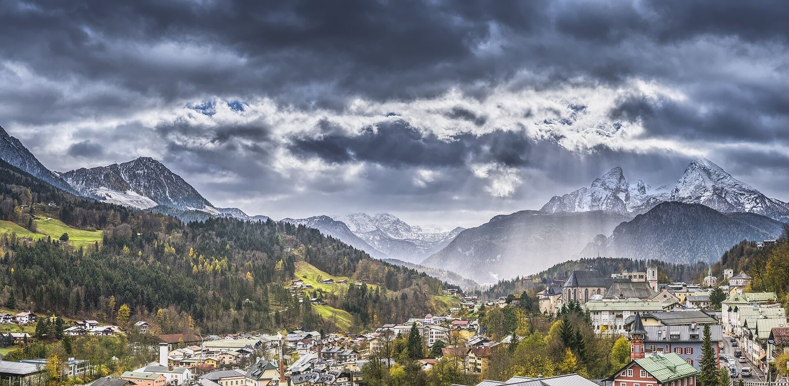 Le massif du Watzmann au-dessus de Berchtesgaden