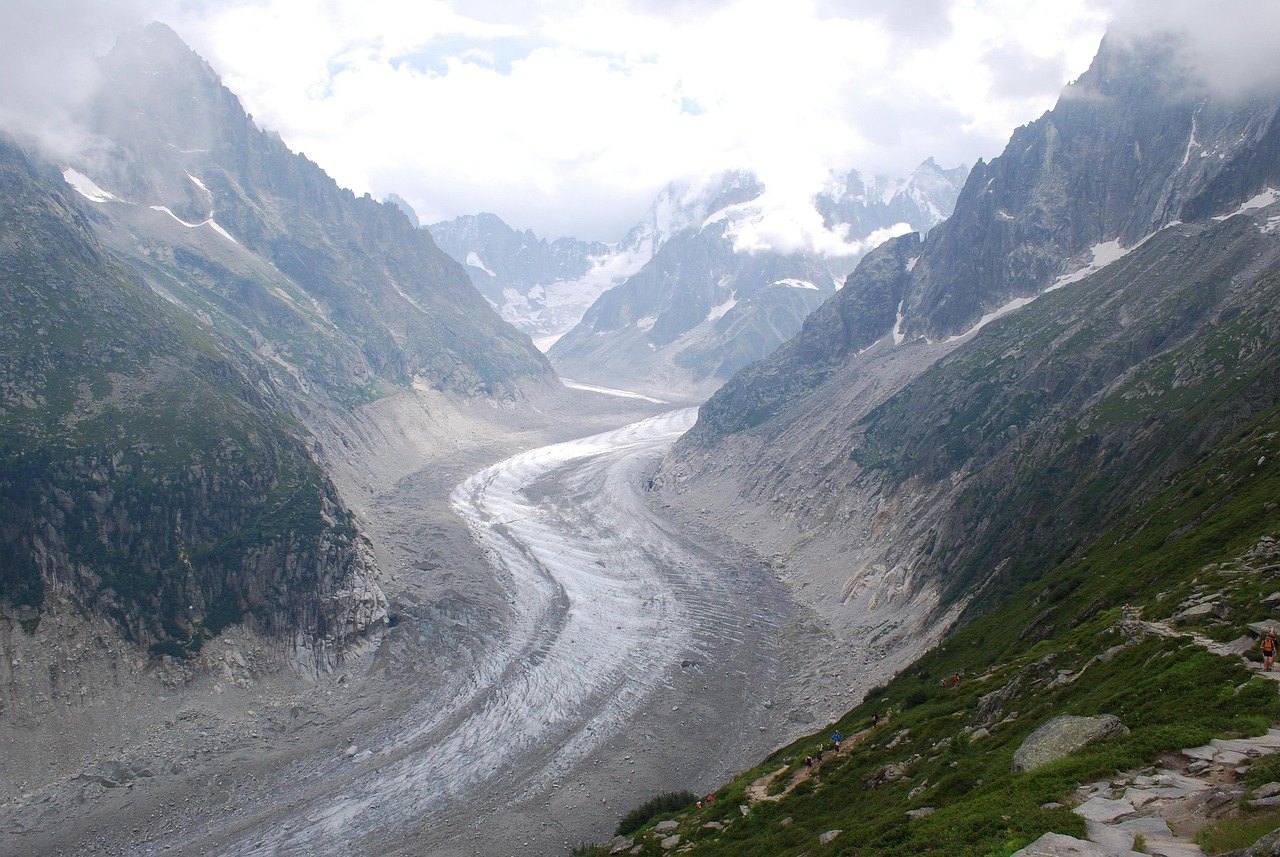 The Mer de Glace glacier