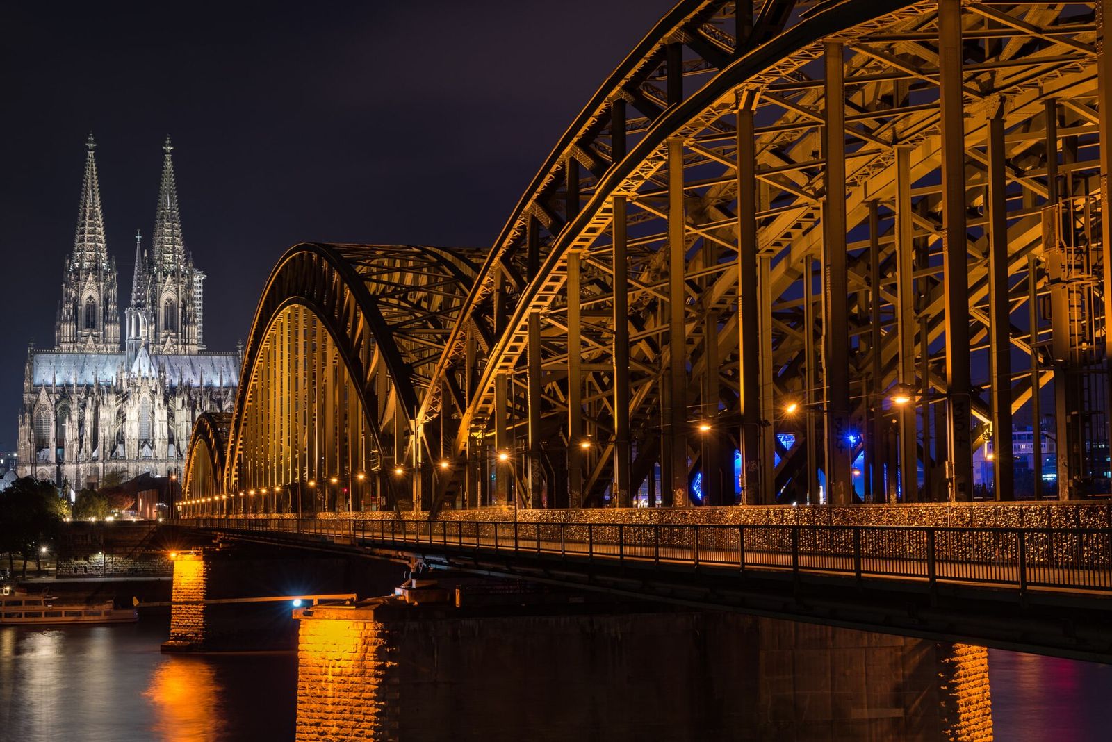 La cathédrale de Cologne et le pont Hohenzollern