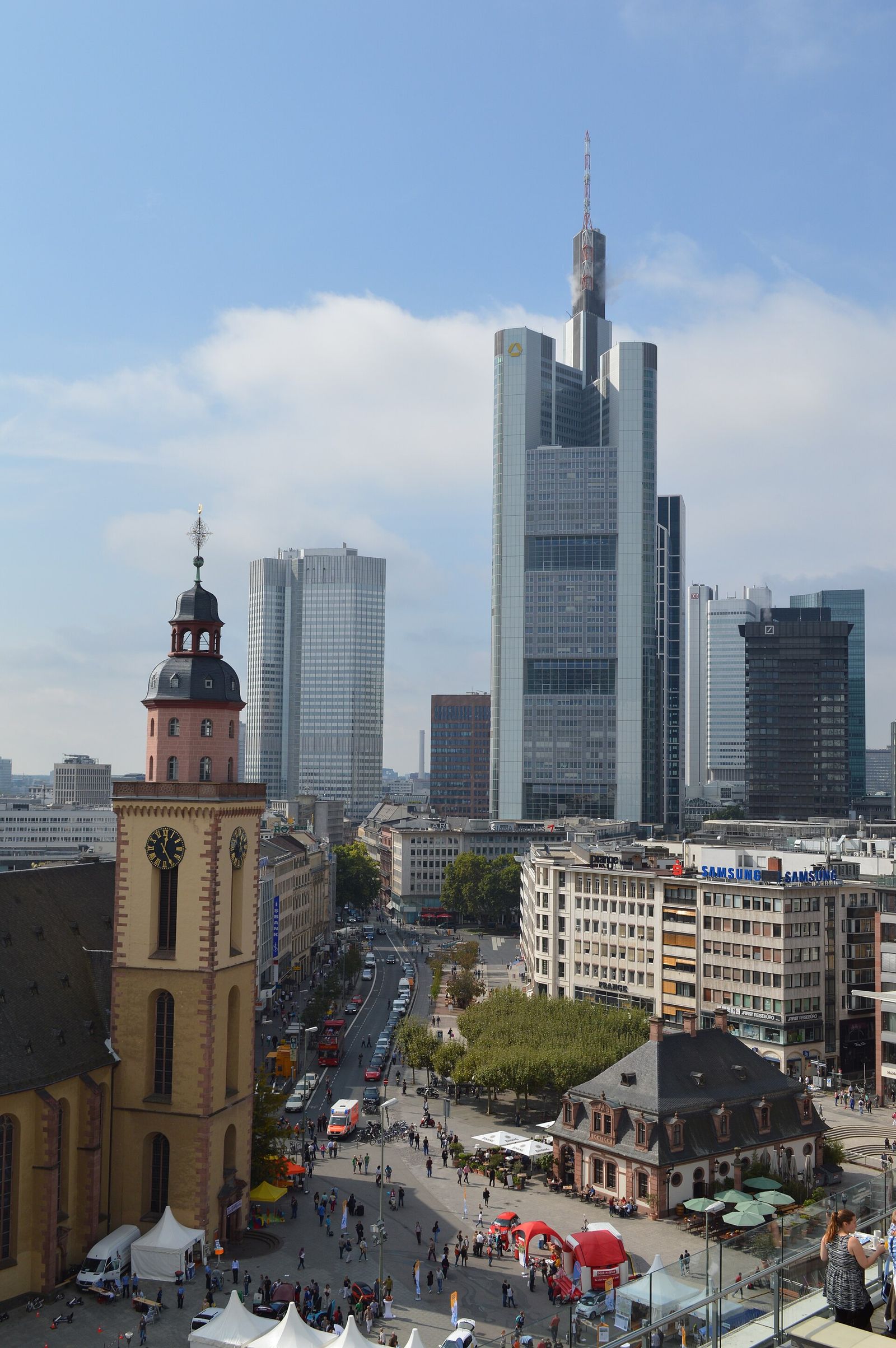 La Hauptwache et le centre-ville de Francfort
