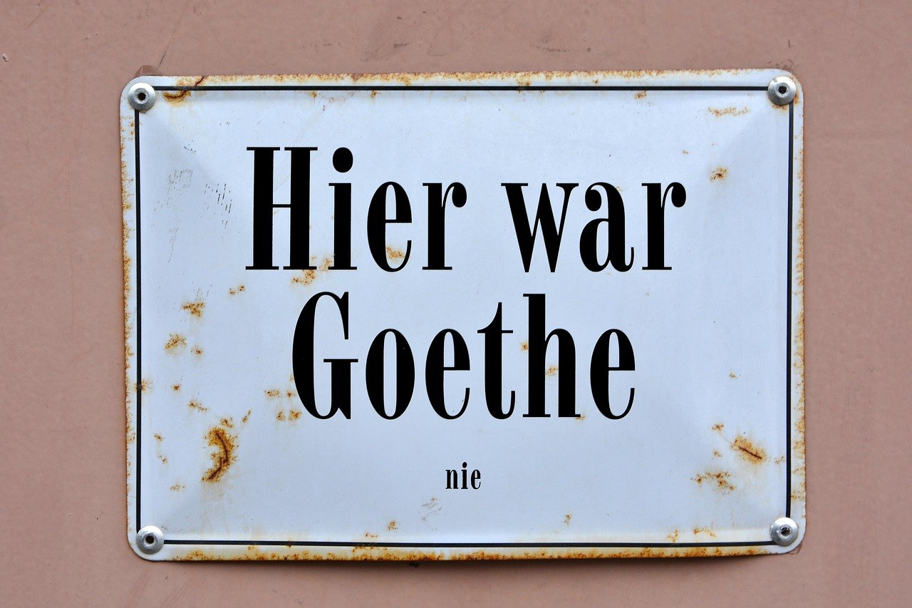 Plaque émaillée « Hier war Goethe »