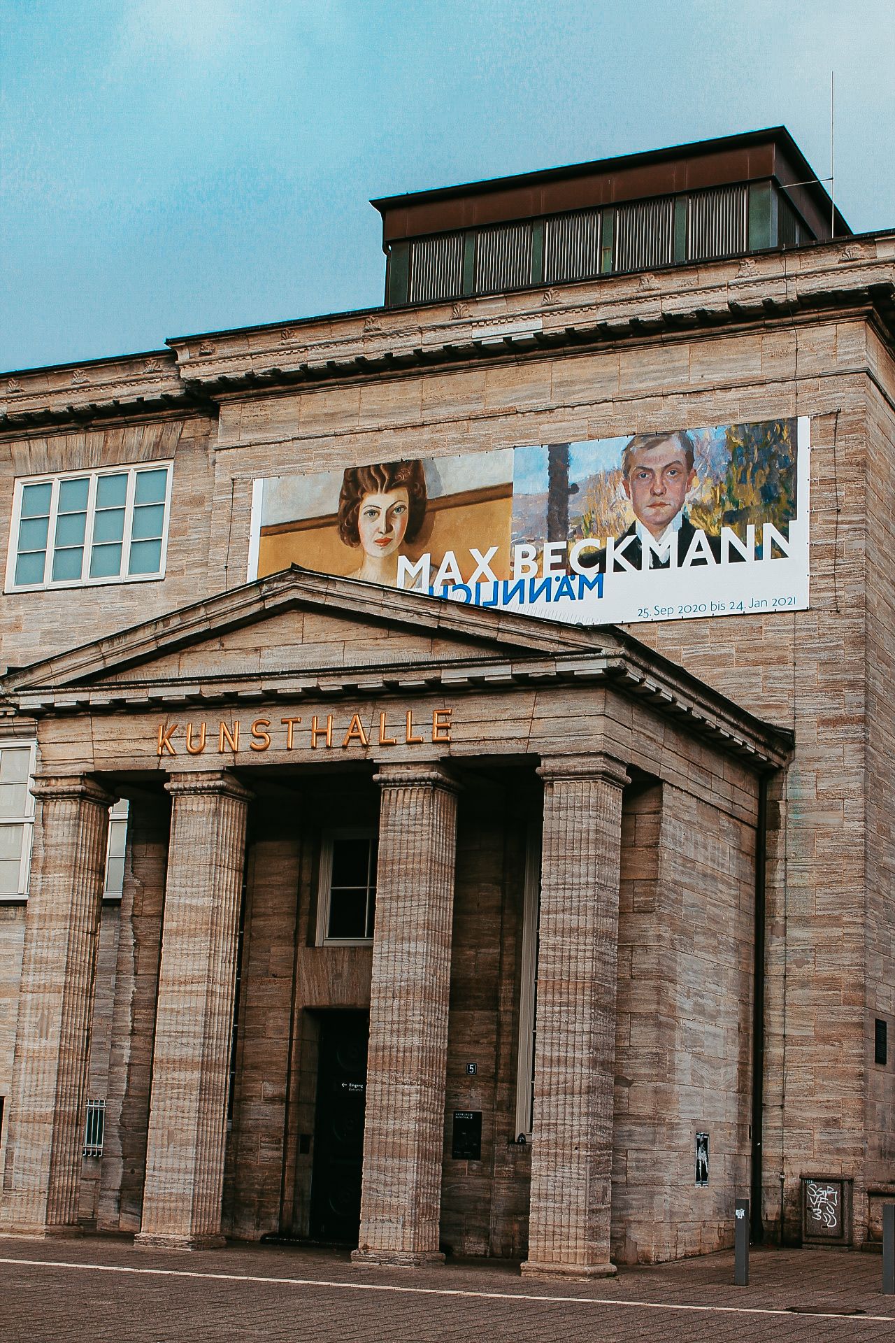 L'entrée de la Kunsthalle de Hambourg