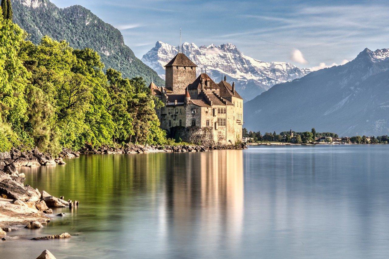 Le château de Chillon au bord du Léman