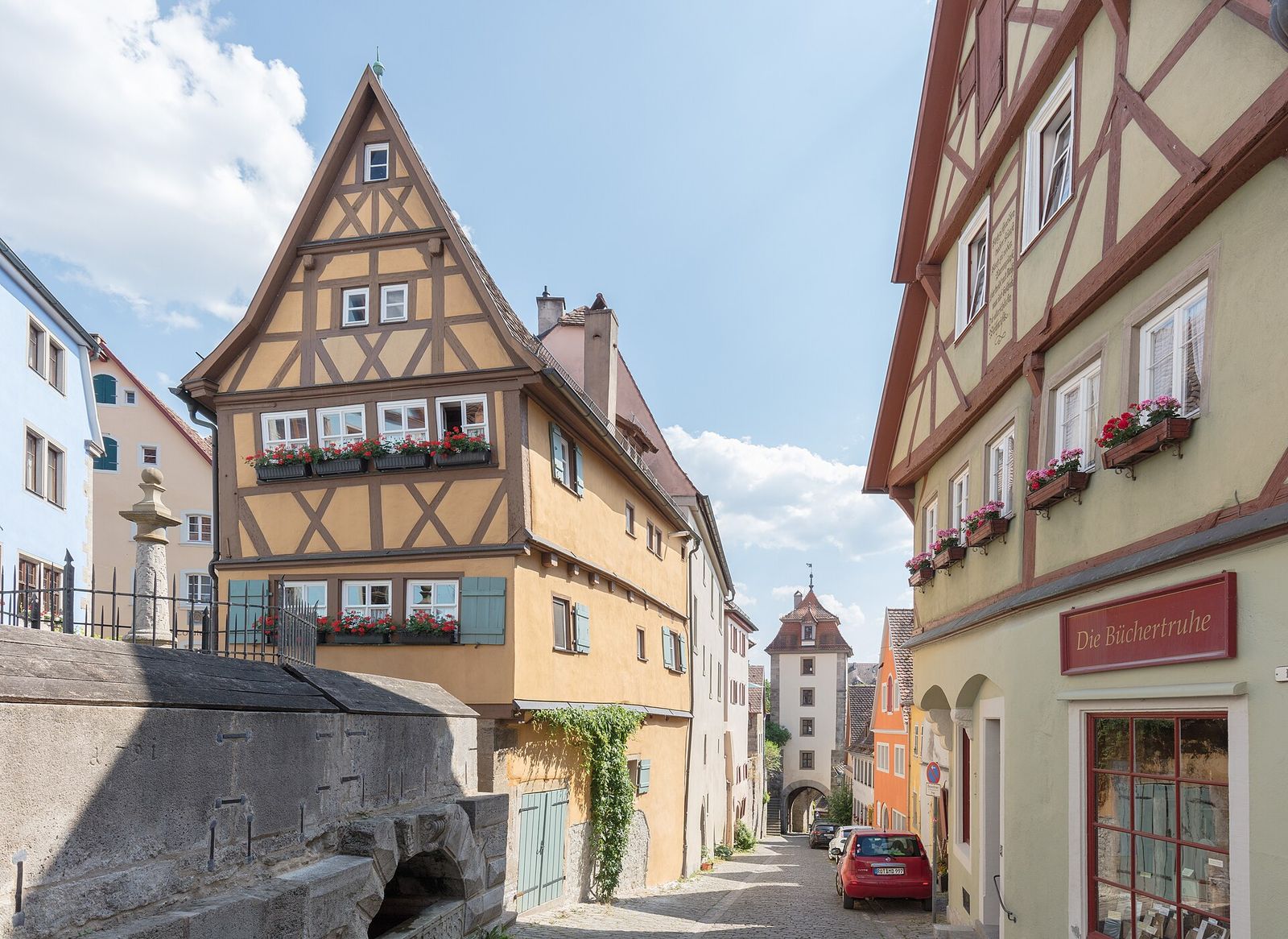 Le Plönlein et la tour Siebersturm, à Rothenburg
